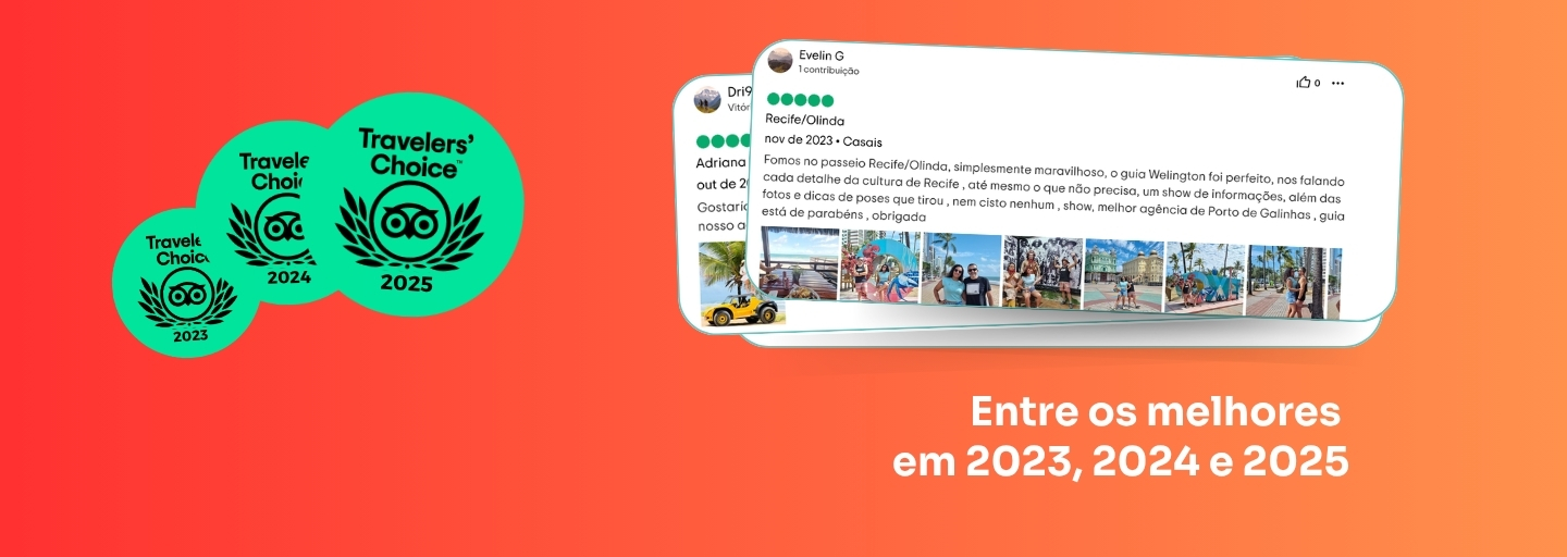 Entre os melhores no TripAdvisor em 2023, 2024 e 2025